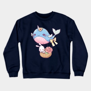 Flying Whale Is A Hot Air Balloon Crewneck Sweatshirt